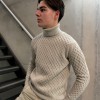 Beige wool high-neck sweater (37954), photo 4